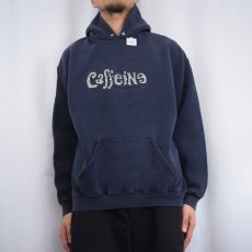 画像2: Caffeine Culture 3Dエナメルプリント スウェットフーディー NAVY  (2)