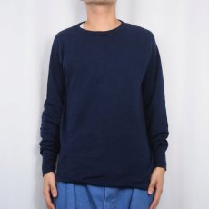 画像3: 90's duofold USA製 無地 2PLYカットソー NAVY L (3)