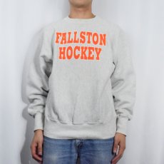 画像3: 90's USA製 REVERSE WEAVE TYPE "FALLSTON HOCKEY" バックプリントスウェット L (3)