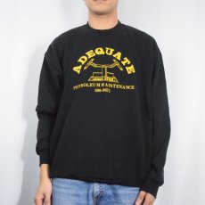 画像3: 80's USA製 "ADEQUATE" プリントスウェット BLACK XL (3)