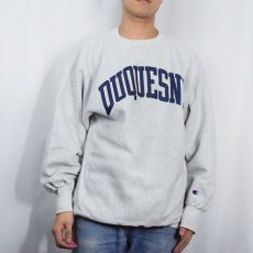 画像2: 90's Champion REVERSE WEAVE "DUQUESNE" プリントスウェット XXL (2)