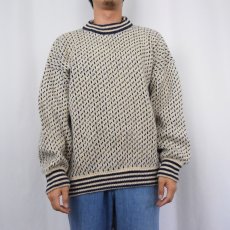 画像2: Isle of Anglesey Knitwear バーズアイ柄 ニットセーター  (2)