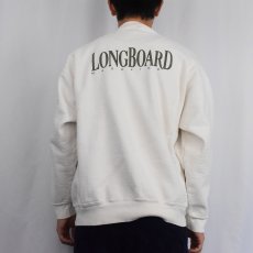 画像4: 90's LONGBOARD MAGAZINE サーフィン雑誌 ロゴプリントスウェット L (4)