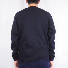 画像3: 50〜60's Detroit Kniting Mills レタードニットセーター NAVY (3)