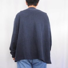 画像3: GAP 前V 無地ロンT NAVY XL (3)