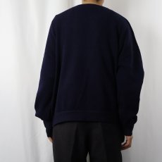 画像3: 70〜80's LACOSTE FRANCE製 ウールニットカーディガン NAVY SIZE6 (3)