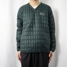 画像2: 2016AW Patagonia Vネック リサイクルダウンプルオーバージャケット GREEN M (2)