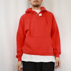 画像3: 90's RUSSELL ATHELETIC USA製 "HIGH COTTON" ヘンリーネックスウェットフーディー M (3)