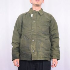 画像3: 80's U.S.NAVY A-2 ステンシル入り デッキジャケット MEDIUM (3)