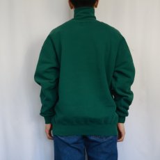 画像3: 90's RUSSELL ATHELETIC "HIGH COTTON" USA製 ハイネック 前Vスウェット GREEN XL (3)