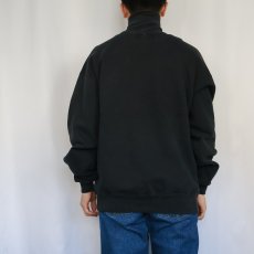 画像3: 90's RUSSELL ATHELETIC "HIGH COTTON" USA製 ハイネック 前Vスウェット BLACK XL (3)