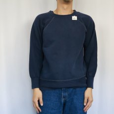 画像2: 60's FRUIT OF THE LOOM 無地スウェット NAVY MEDIUM (2)