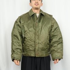 画像2: 60's U.S.NAVY A-1 Extreme Cold Weather Impermeable ライナー付き ステンシル入り デッキジャケット LARGE (2)