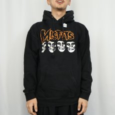 画像3: OBEY MISFITS FIEND CLUB "THE MISFITS" ハードコアパンクバンド プリントスウェットフーディー BLACK L (3)