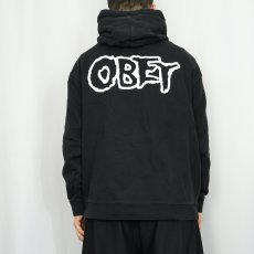 画像4: OBEY MISFITS FIEND CLUB "THE MISFITS" ハードコアパンクバンド プリントスウェットフーディー BLACK L (4)