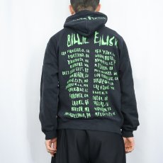 画像4: Billie Eilish "WORLD TOUR" ミュージシャンツアースウェットフーディー BLACK L (4)