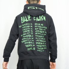 画像4: Billie Eilish "WORLD TOUR" ミュージシャンツアースウェットフーディー BLACK M (4)