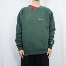 画像2: 80〜90's Champion 青刺繍タグ 後期 前Vスウェット L (2)