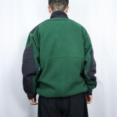 画像3: 90's EMS USA製 フリースジップジャケット DARKGREEN M (3)