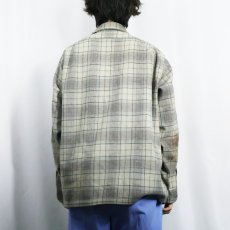 画像3: 70's PENDLETON USA製 チェック柄 オープンカラーウールシャツ XL (3)