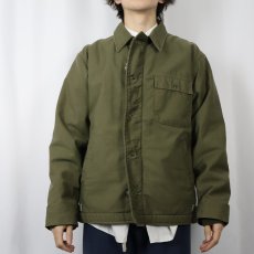 画像2: 80's U.S.NAVY A-2 デッキジャケット MEDIUM (2)