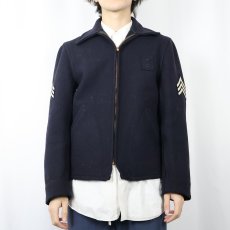 画像2: 50's Harris&Frank ウールスポーツジャケット NAVY (2)