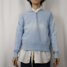 画像2: 60's Healthknit ハーフジップ 無地スウェット M (2)