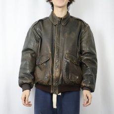 画像2: 80's L.L.Bean "A-2 TYPE" レザーフライトジャケット  (2)