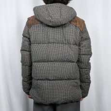 画像3: TOGS UNLIMITED DOWN JACKET グレンチェック柄 2WAY ドッキングダウンパーカー L (3)