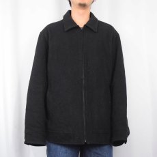 画像2: 2000's GAP ウール×ナイロン ジップジャケット BLACK XL (2)