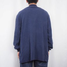 画像3: 90's duofold USA製 無地タートルネックロンT NAVY XL (3)