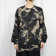 画像2: FRUIT OF THE LOOM ブリーチ加工 スウェット BLACK 3XL (2)