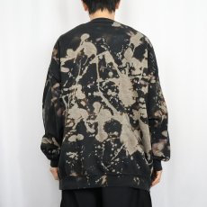 画像3: FRUIT OF THE LOOM ブリーチ加工 スウェット BLACK 3XL (3)