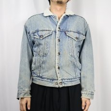 画像2: 80's Levi's USA製 デニムボアジャケット L (2)