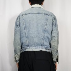 画像3: 80's Levi's USA製 デニムボアジャケット L (3)