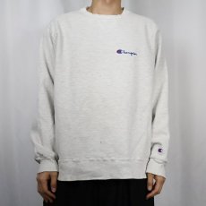 画像2: 80〜90's Champion USA製 青刺繍タグ 後期 前Vスウェット XL  (2)