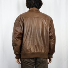 画像4: 80's〜 GENERAL CLOTHING COMPANY LTD "A-2 TYPE" レザーフライトジャケット L (4)