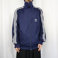 画像2: 80's adidas サイドライン トラックジャケット NAVY SIZE9 (2)