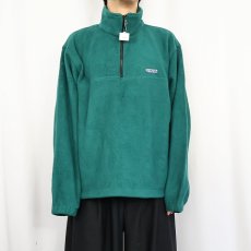 画像2: 80's Eddie Bauer フリースプルオーバージャケット GREEN L (2)