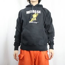 画像2: Champion REVERSE WEAVE "MELROSE Track&Field " ウィングフットプリントスウェット フーディーL BLACK L (2)