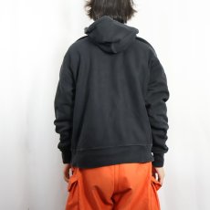 画像3: Champion REVERSE WEAVE "MELROSE Track&Field " ウィングフットプリントスウェット フーディーL BLACK L (3)