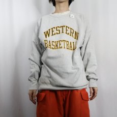 画像2: 90's Champion REVERSE WEAVE "WESTERN BASKETBALL" プリントスウェット  (2)