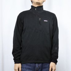 画像2: 2000's Patagonia USA製 Rシリーズ R1 POLARTEC フリースプルオーバージャケット BLACK M (2)