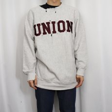 画像2: 90's JANSPORT USA製 REVERSE WEAVE TYPE "UNION" スウェット XL (2)