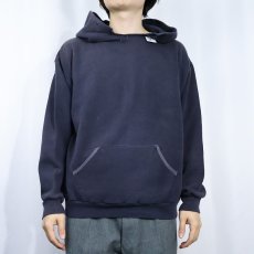 画像2: 80〜90's 無地スウェットフーディー NAVY (2)