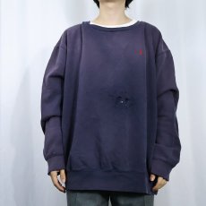 画像3: POLO Ralph Lauren ロゴ刺繍 スウェット NAVY XXL (3)