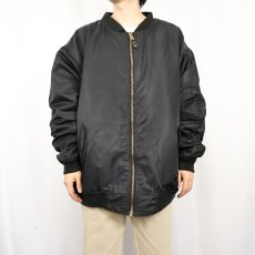 画像4: 民間品 K SPORTS "MA-1 TYPE" フライトジャケット BLACK 3XL (4)