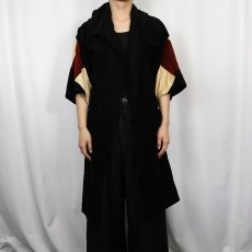 画像3: 80〜90's Christian Dior ROBE DE CHAMBRE フーデッドベロアローブ BLACK ONESIZE (3)