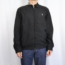 画像2: POLO Ralph Lauren ロゴ刺繍 スイングトップ BLACK S (2)