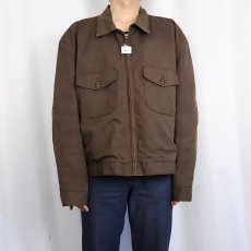 画像2: 70's 中綿入り ワークジャケット BROWN XXL REGULAR (2)